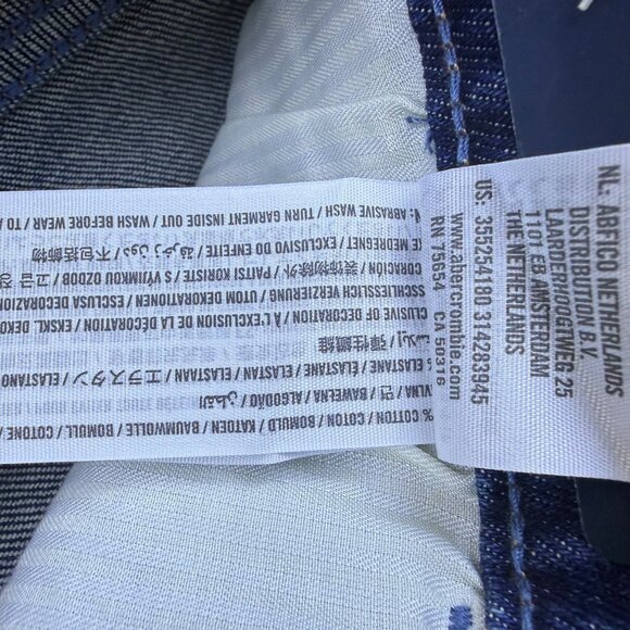 Hollister Womens Blue Cotton Low-Rise Crop Boyfriend Jeans Size W24 L25 - New - Picture 15 of 15